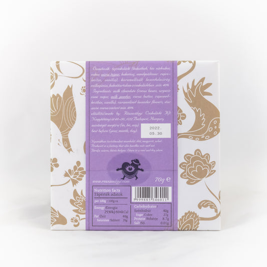 Rozsavolgyi Csokolade - Caramelized Lavender Flowers Milk
